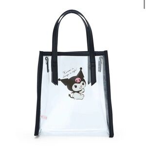 Kuromi Clear Tote Bag Crossbody with Black Trim